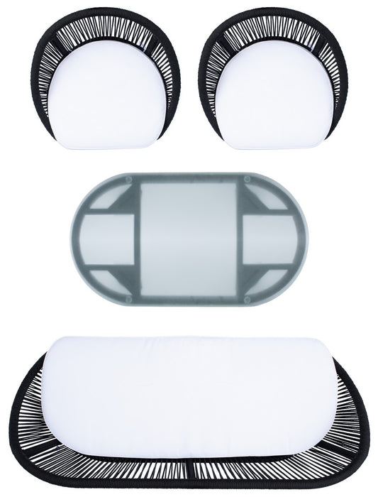 Halcott 4pc Living Set/Grey White