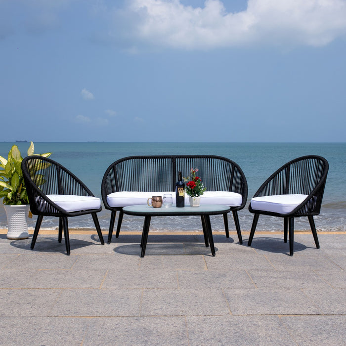 Halcott 4pc Living Set/Grey White