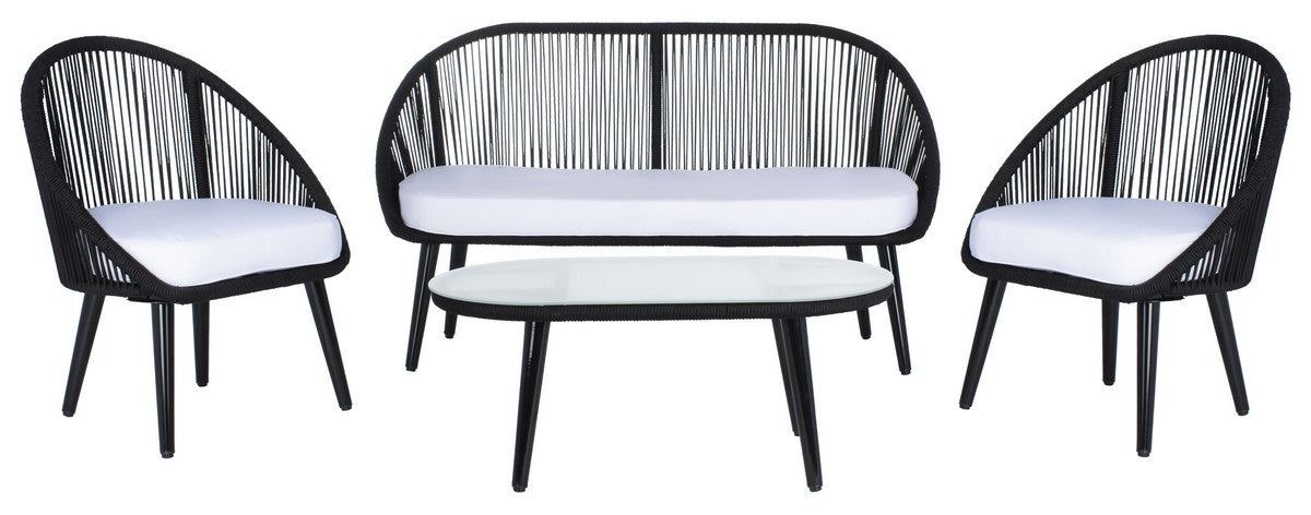 Halcott 4pc Living Set/Grey White