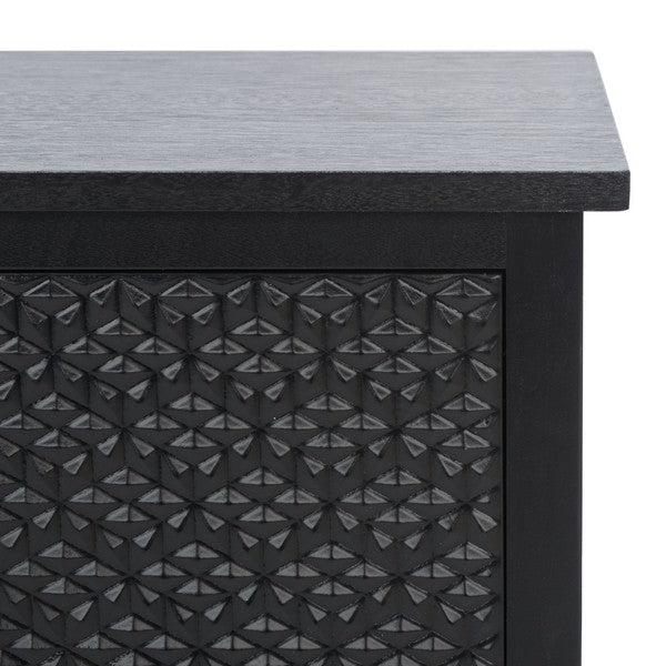 Halton 2 Door 1 Shelf Media Stand/ Black