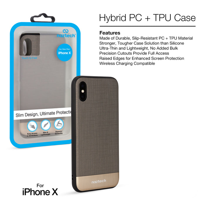 Hybrid Texture Series Case for iPhone X/XS Grey - Cool Stuff & Accessories