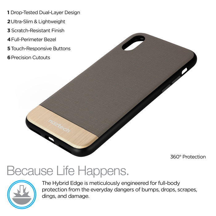 Hybrid Texture Series Case for iPhone X/XS Grey - Cool Stuff & Accessories