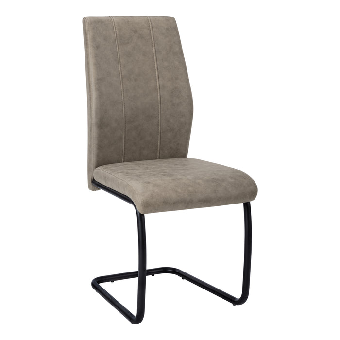 Set Of 2 Dining Chair /Taupe and Black Finish