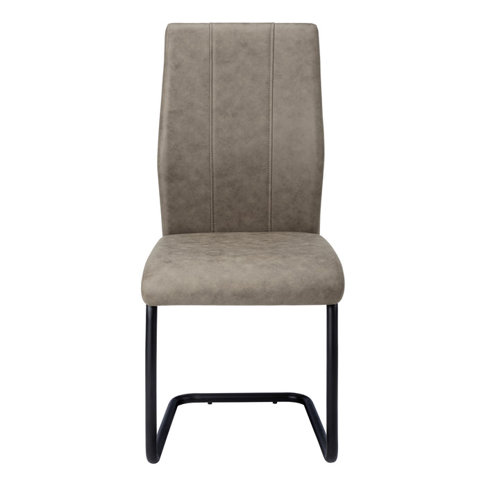 Set Of 2 Dining Chair /Taupe and Black Finish