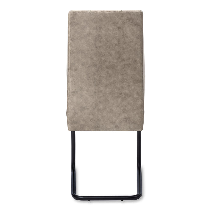 Set Of 2 Dining Chair /Taupe and Black Finish