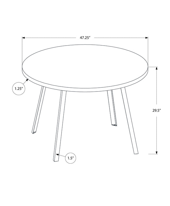 Round Dining Table 48"/Black