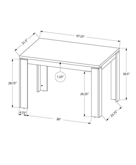 Rectangular Dining Table 32"x48"/White