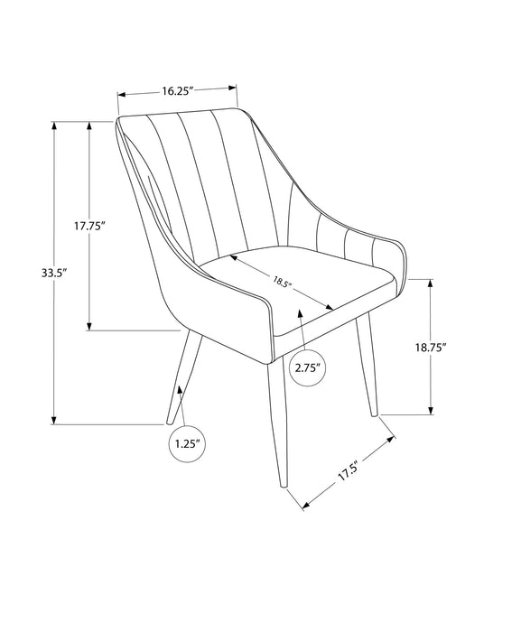 DINING CHAIR 2PCS WHITE