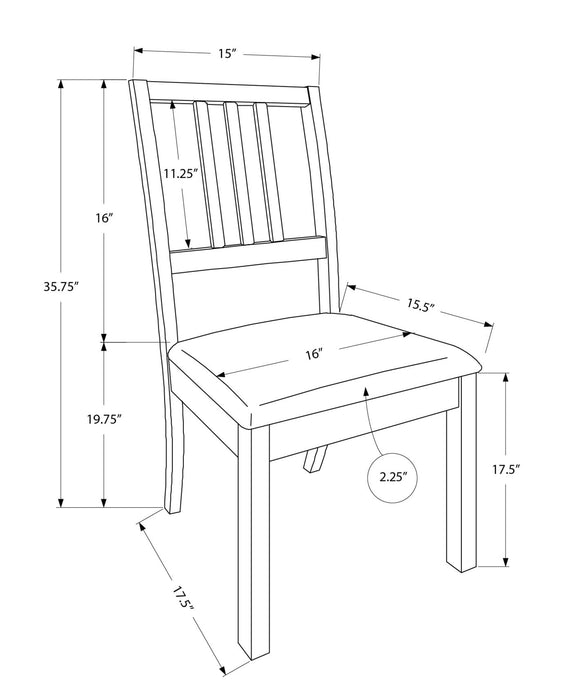 Dining Chair Set Of 2/Dark Brown