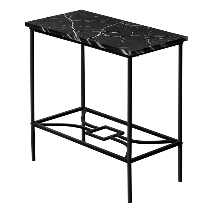 Accent Table In Marble/Black