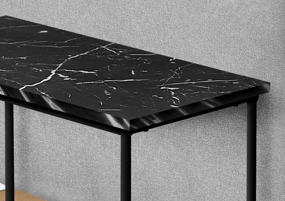Accent Table In Marble/Black