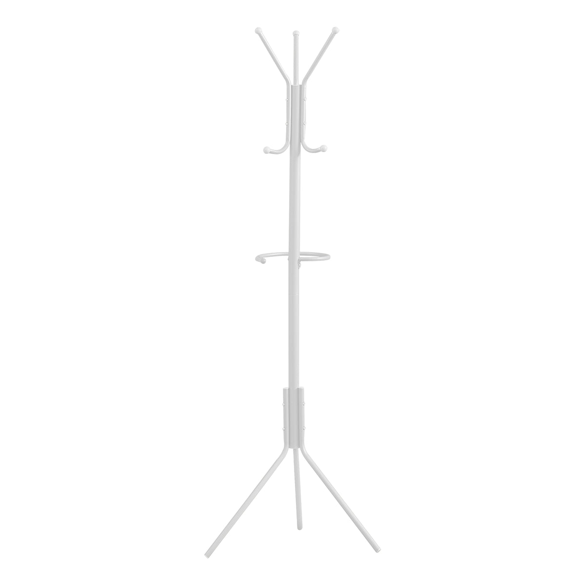 Contemporary Coat Rack 68"H/White Metal — Cool Stuff & Accessories