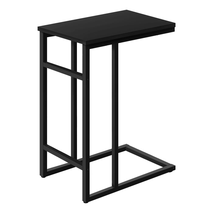 Modern Accent Table 24"H/Black/Black Metal