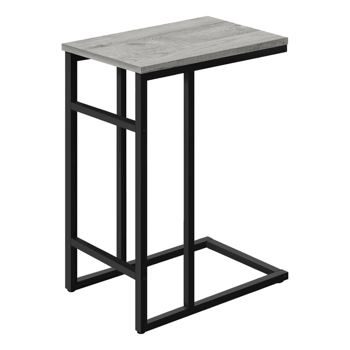 Modern Accent Table 24"H/Grey/Black Metal