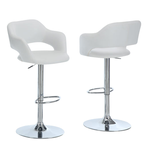 Monarch White Contemporary Bar Stool - Cool Stuff & Accessories