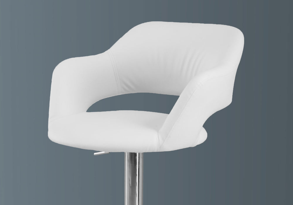 Monarch White Contemporary Bar Stool - Cool Stuff & Accessories