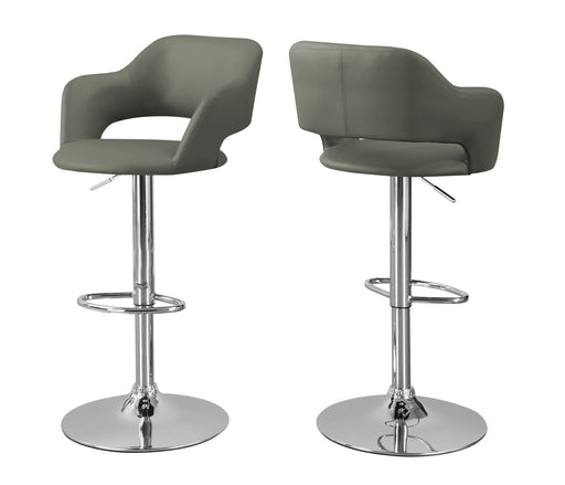 Monarch Light Grey Contemporary Bar Stool - Cool Stuff & Accessories