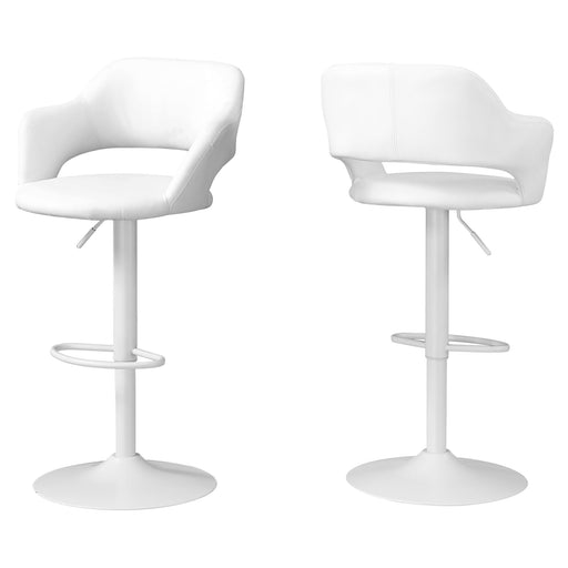 Monarch White Contemporary Bar Stool - Cool Stuff & Accessories