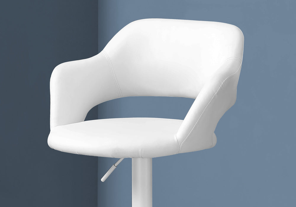 Monarch White Contemporary Bar Stool - Cool Stuff & Accessories