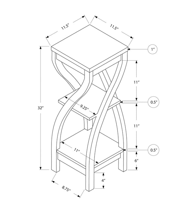 Accent Table 32"H/Black