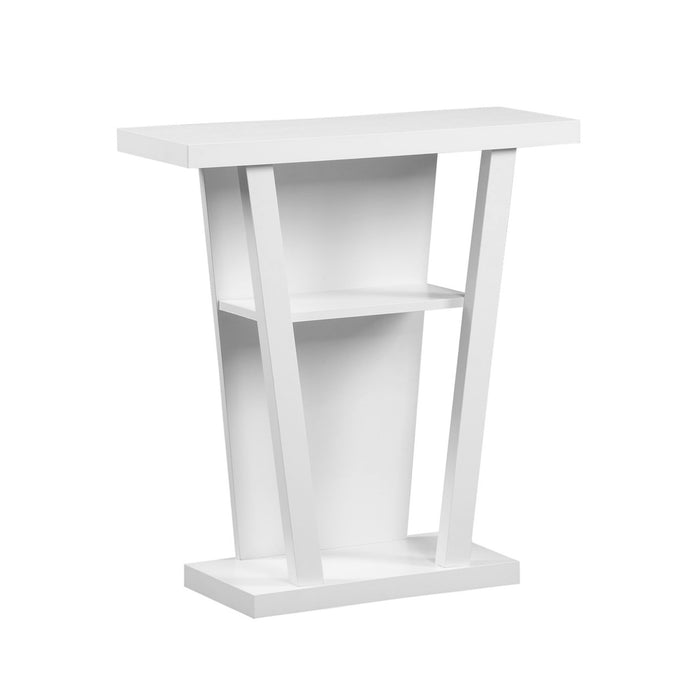 Hall Console Accent Table/White