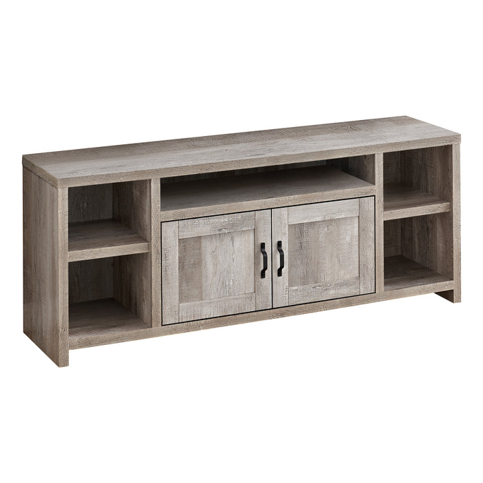 Tv Stand 60"L/ Taupe Reclaimed Wood Look