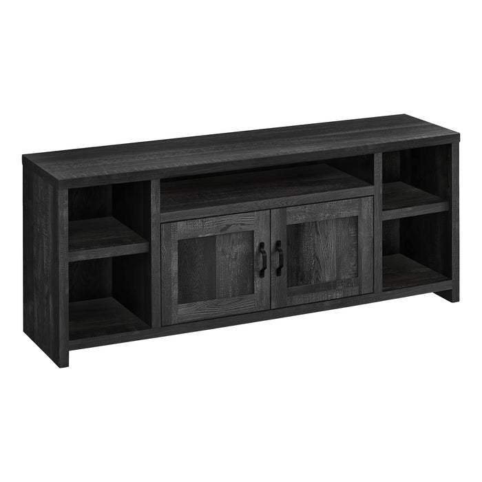 Tv Stand 60"L/ Black Reclaimed Wood Look