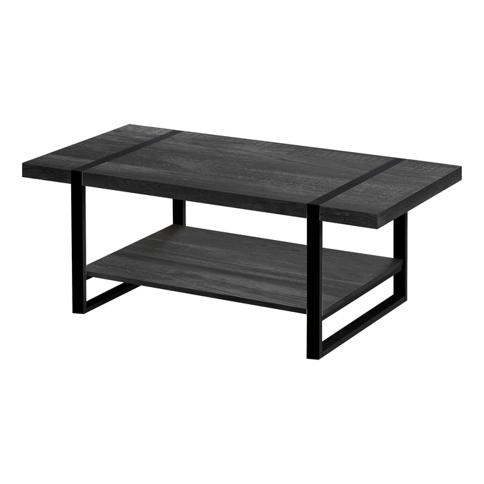 Coffee Table Reclaimed Wood Look/Black/Black Metal