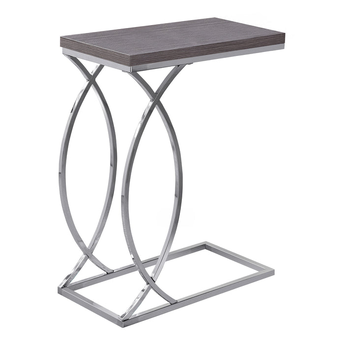Accent Table/Grey with Chrome Metal