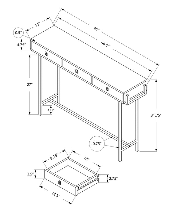 Console Table/Glossy White