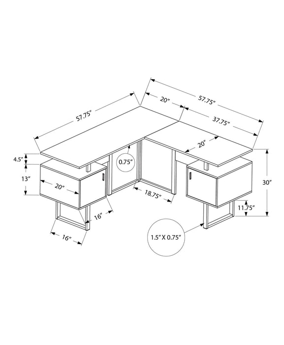 Computer Desk 58"L / White