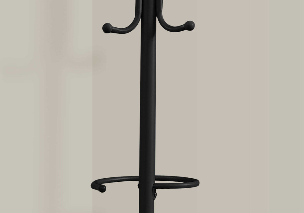 Contemporary Coat Rack 68"H/Black Metal