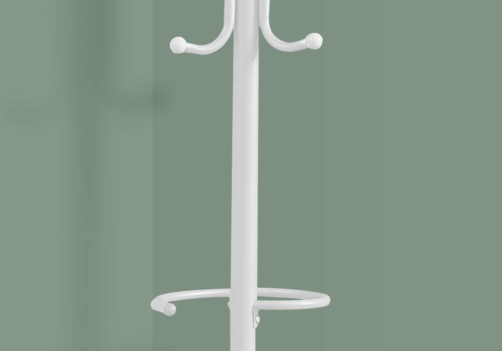 Contemporary Coat Rack 68"H/White Metal