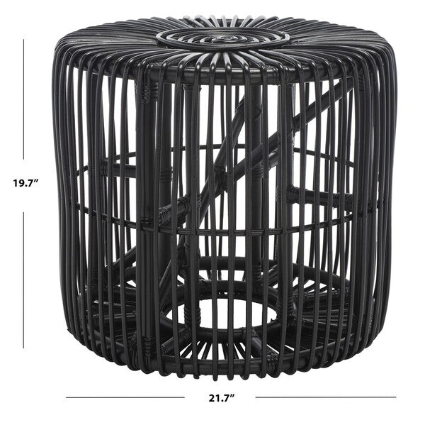 Jabez Round Accent Table/Black
