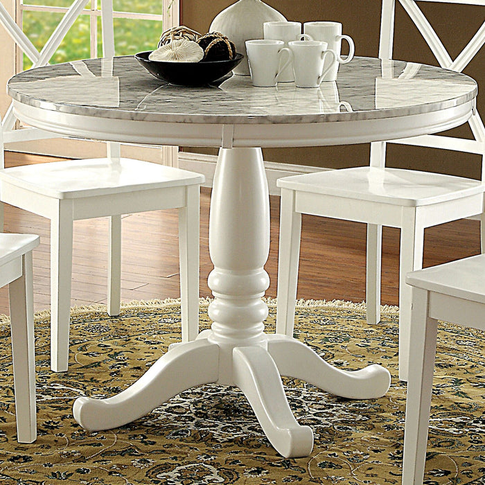 Furniture Of America Kate Marble Round Dining Table - Cool Stuff & Accessories