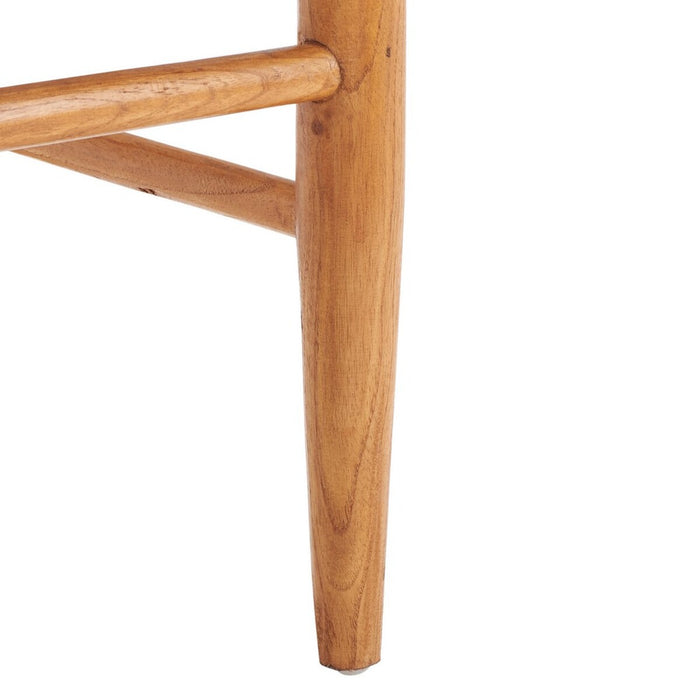 Kaleo Woven Leather Counter Stool/ White