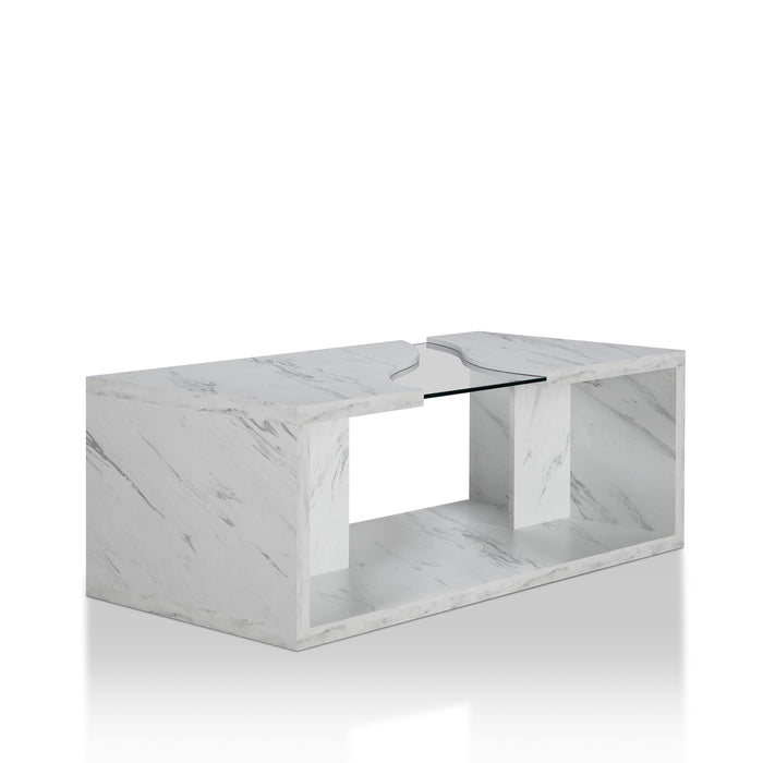 Furniture of America Kansai Modern Marble Coffee Table - Cool Stuff & Accessories