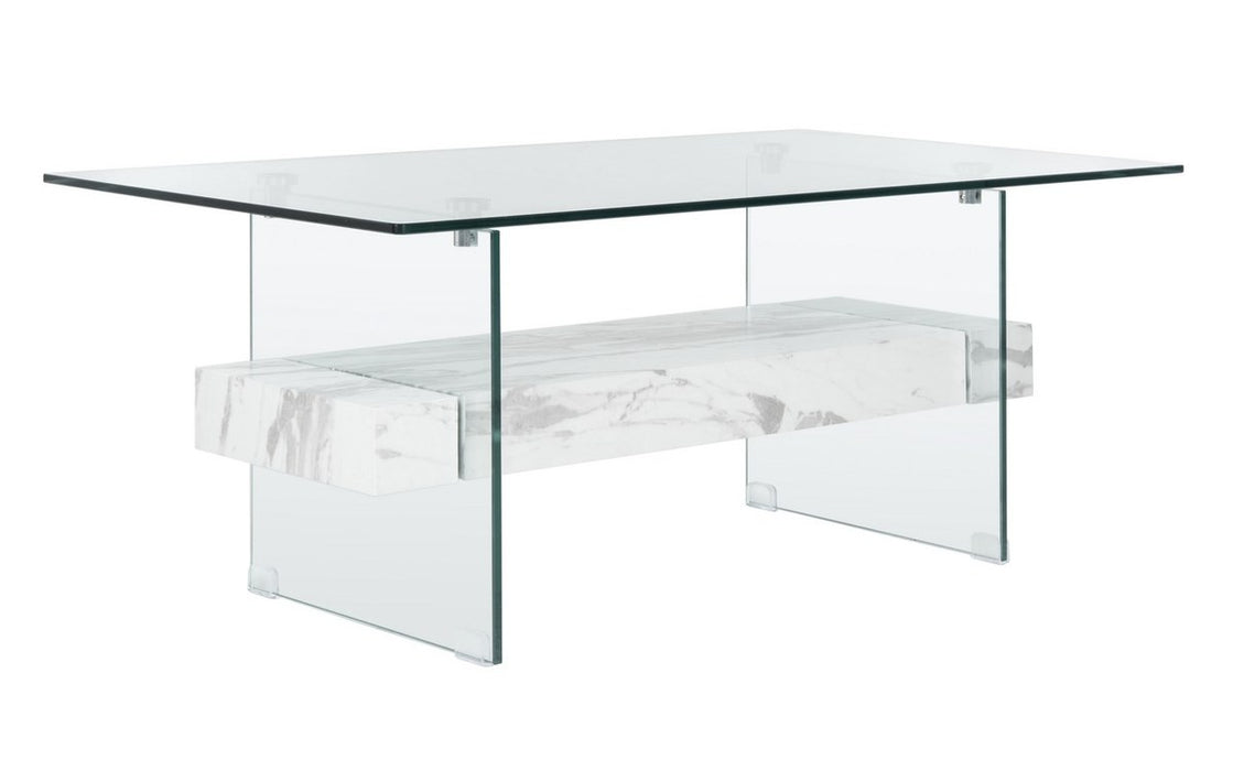 Kayley Glass Coffee Table/Glass White