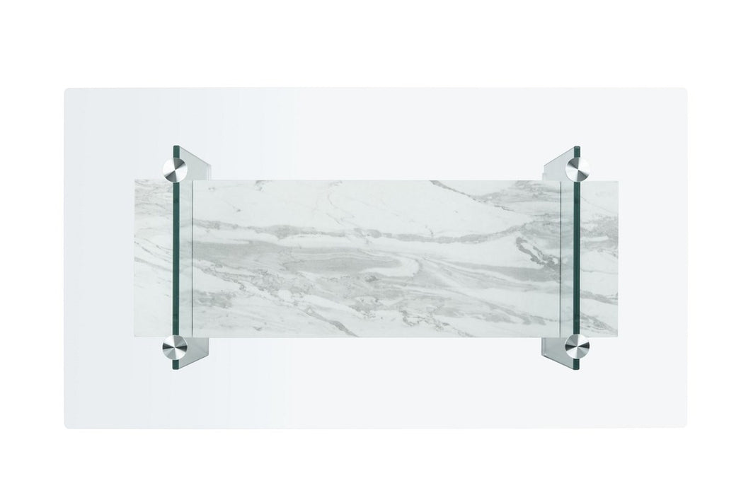 Kayley Glass Coffee Table/Glass White