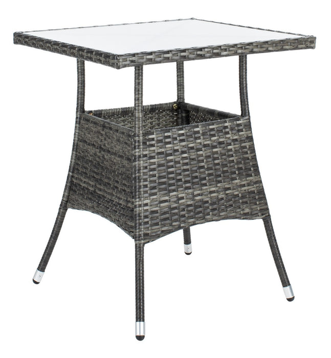Laban Bistro Set/Grey Brown/White Cushion