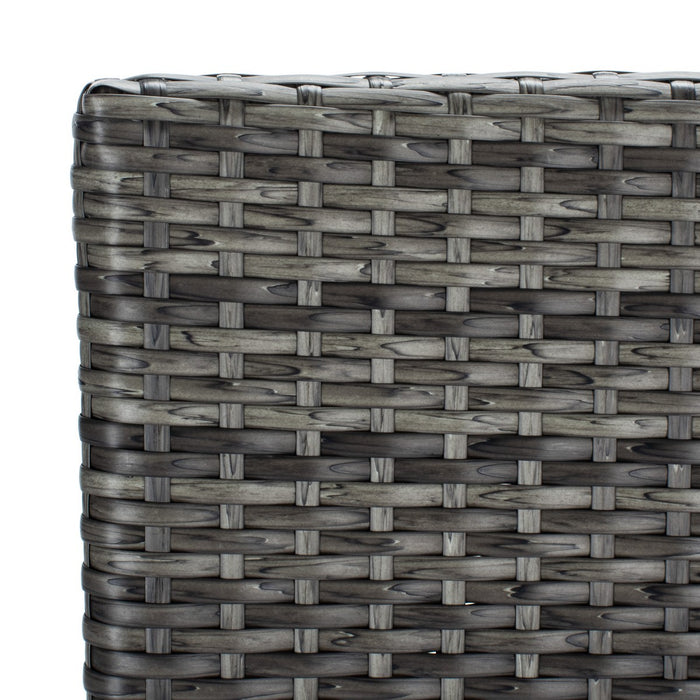 Laban Bistro Set/Grey Brown/White Cushion