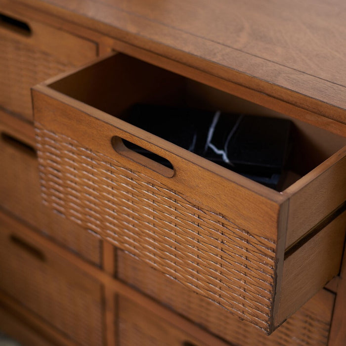 Landers 6 Drawer Storage Unit/ Honey