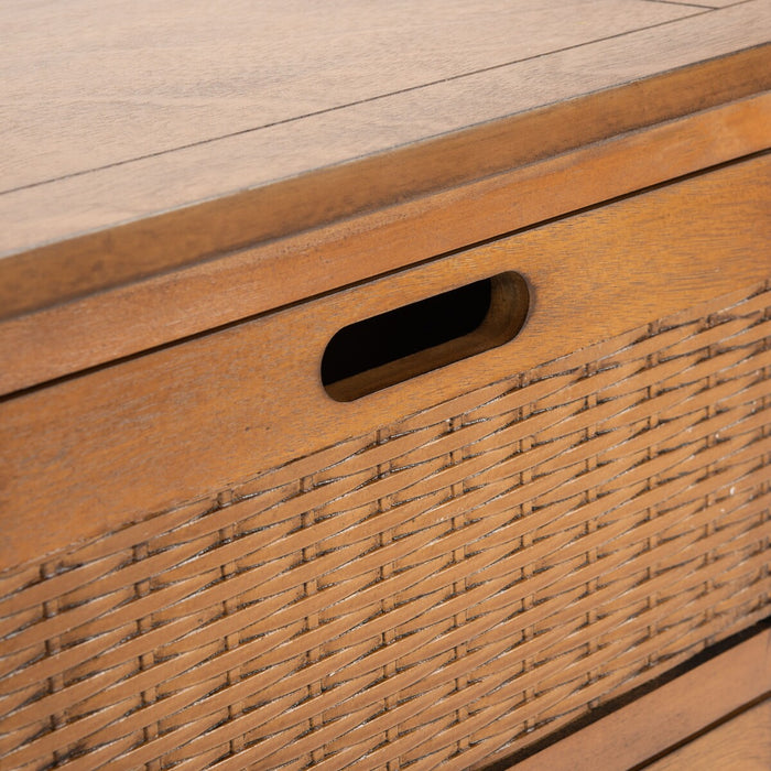Landers 6 Drawer Storage Unit/ Honey