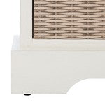 Landers 3 Drawer / Cushion Storage Bench/Distressed White