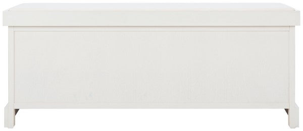Landers 3 Drawer / Cushion Storage Bench/Distressed White