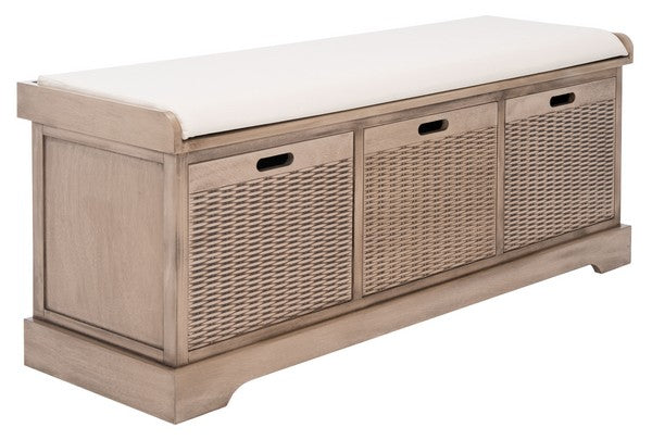 Landers 3 Drawer / Cushion Storage Bench/Sand