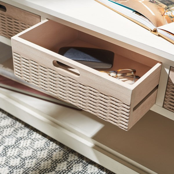 Landers 3 Drawer Storage Bench/Distressed White