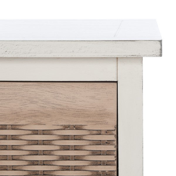 Landers 3 Drawer Storage Bench/Distressed White
