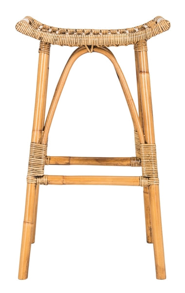 Leda Rattan Bar Stool/ Honey Brown