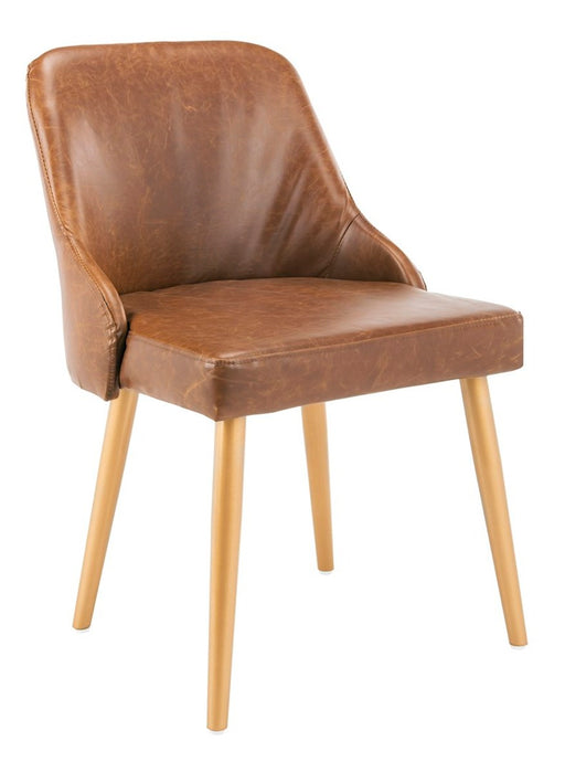 Lulu Upholstered Dining Chair/Light Brown
